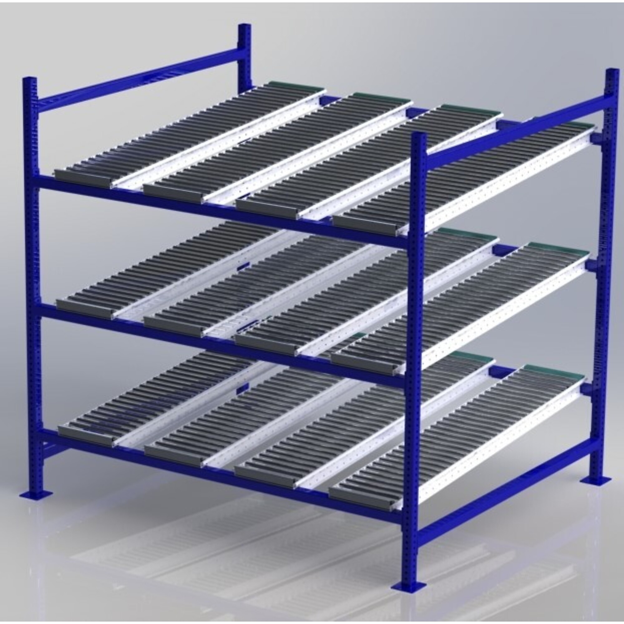 Unex, Gravity Flow Rack Starter, Overall Height 72 in, Width 72 in, Depth 60 in, Model# CF99SR72603-S